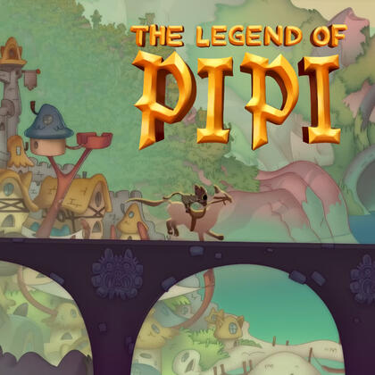 A screenshot from "The Legend of Pipi," with the logo edited in.